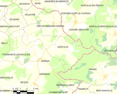 Detailkaart van de gemeente