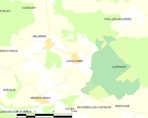 Detailkaart van de gemeente