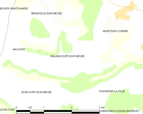 Detailkaart van de gemeente