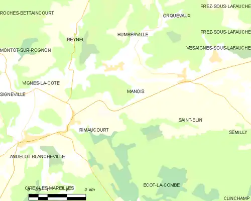 Detailkaart van de gemeente