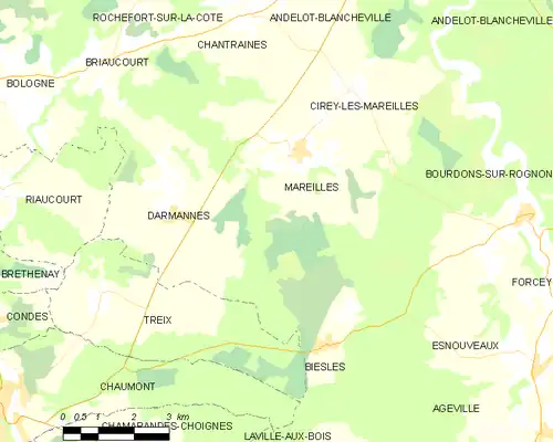 Detailkaart van de gemeente