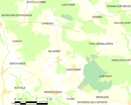 Detailkaart van de gemeente