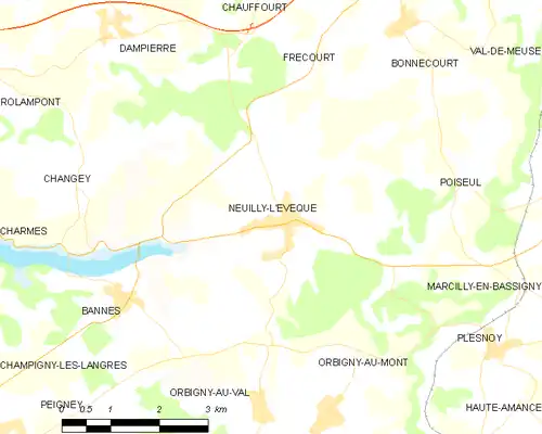 Detailkaart van de gemeente