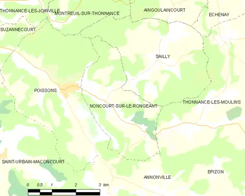 Detailkaart van de gemeente