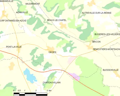 Detailkaart van de gemeente