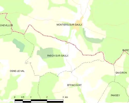 Detailkaart van de gemeente