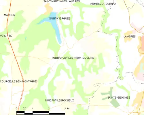 Detailkaart van de gemeente