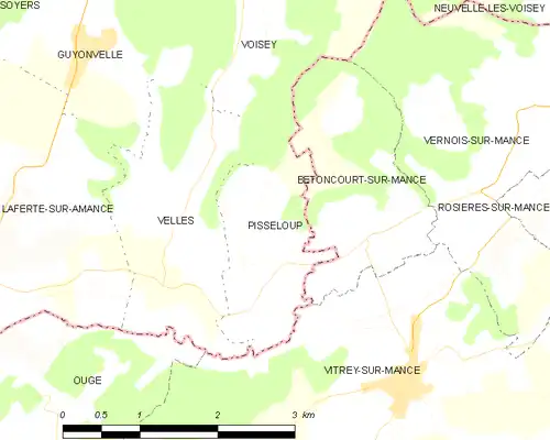 Detailkaart van de gemeente