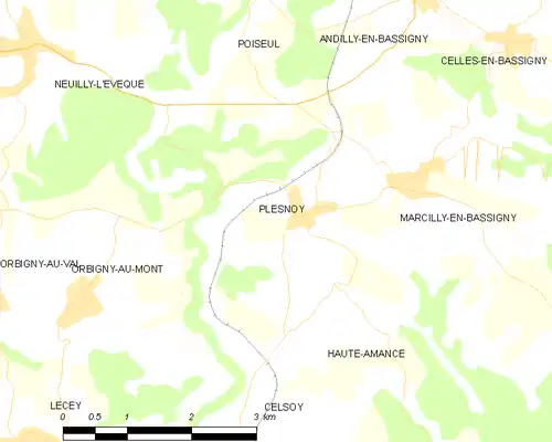 Detailkaart van de gemeente