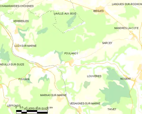 Detailkaart van de gemeente