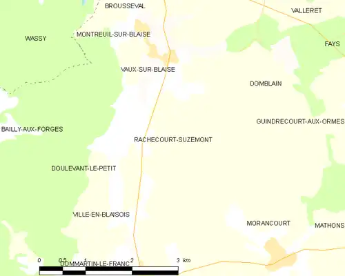 Detailkaart van de gemeente