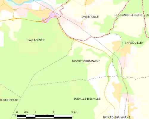 Detailkaart van de gemeente