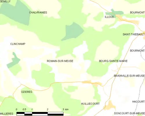 Detailkaart van de gemeente