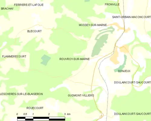 Detailkaart van de gemeente