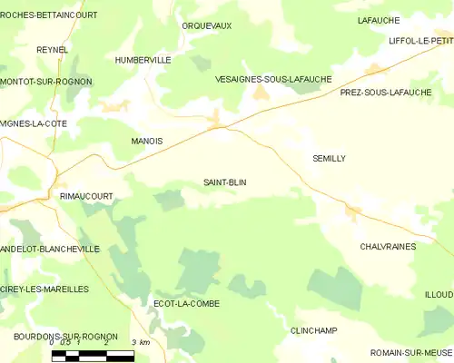 Detailkaart van de gemeente