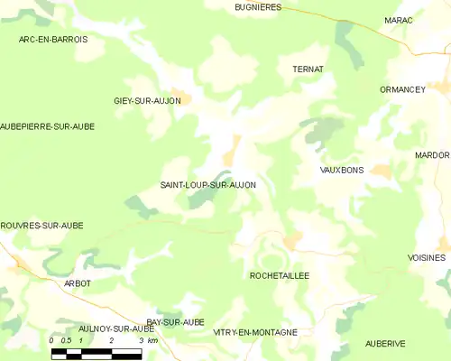 Detailkaart van de gemeente