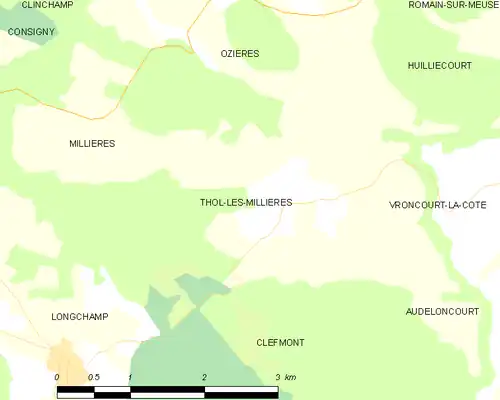 Detailkaart van de gemeente