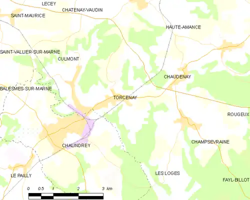 Detailkaart van de gemeente