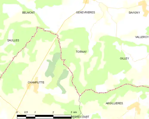 Detailkaart van de gemeente