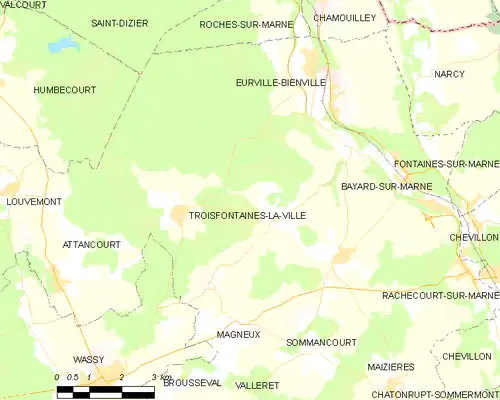 Detailkaart van de gemeente