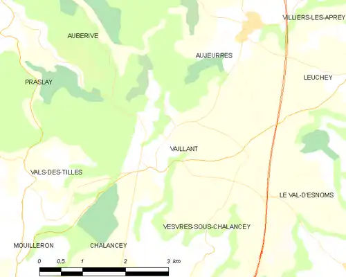 Detailkaart van de gemeente