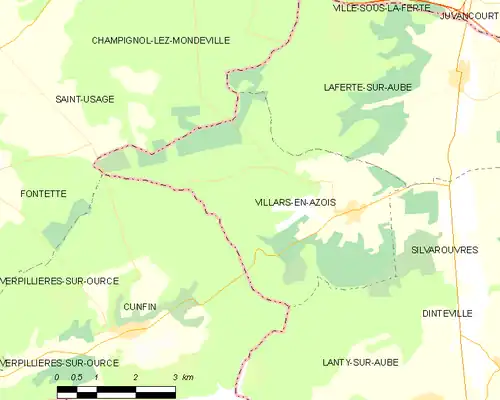 Detailkaart van de gemeente