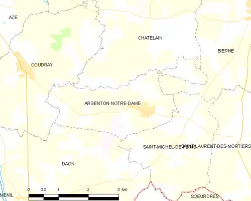 Detailkaart van de gemeente