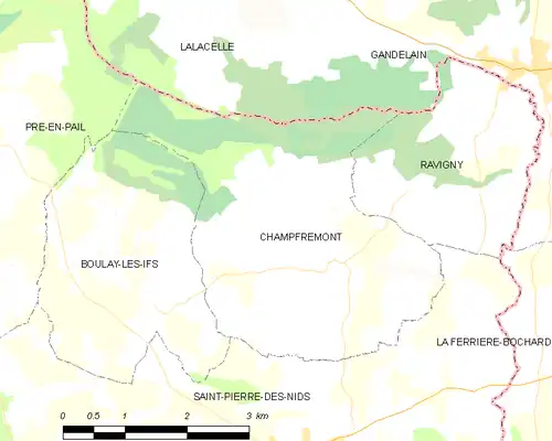 Detailkaart van de gemeente