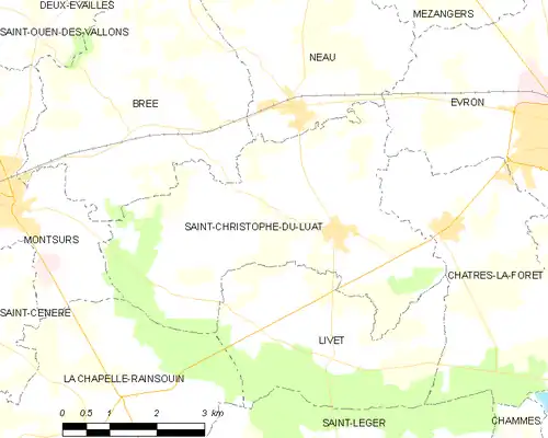 Detailkaart van de gemeente