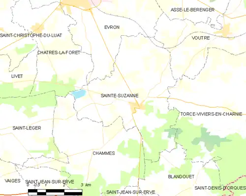 Detailkaart van de gemeente