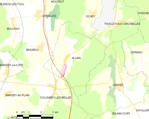 Detailkaart van de gemeente