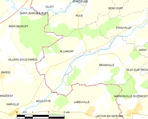 Detailkaart van de gemeente