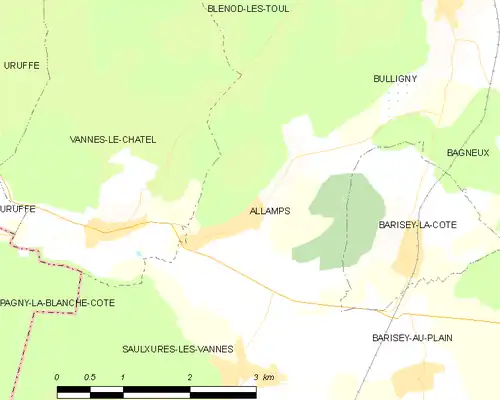 Detailkaart van de gemeente