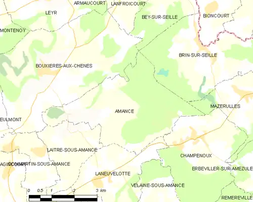 Detailkaart van de gemeente