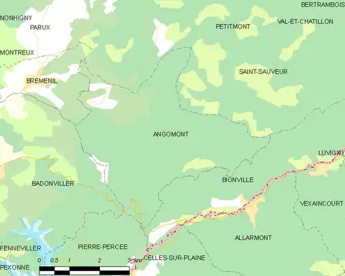 Detailkaart van de gemeente