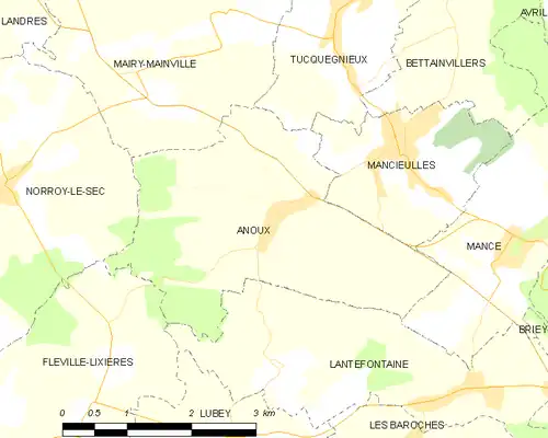 Detailkaart van de gemeente