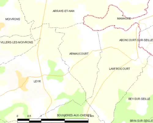 Detailkaart van de gemeente