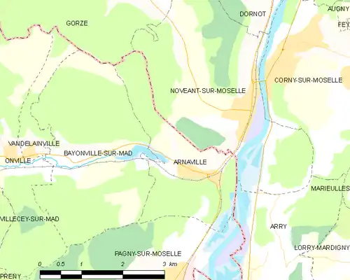 Detailkaart van de gemeente