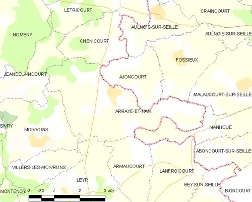 Detailkaart van de gemeente