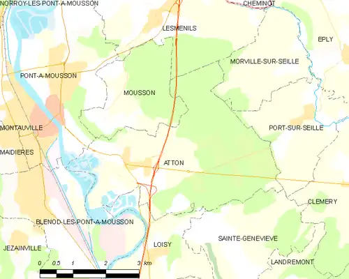 Detailkaart van de gemeente