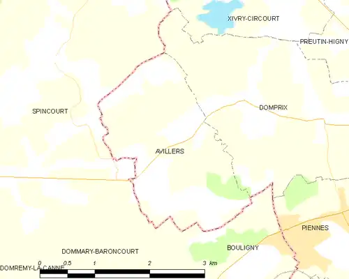 Detailkaart van de gemeente