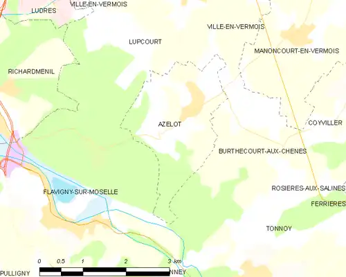 Detailkaart van de gemeente