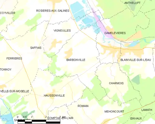 Detailkaart van de gemeente