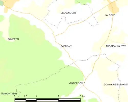 Detailkaart van de gemeente