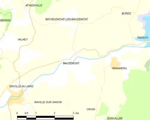 Detailkaart van de gemeente