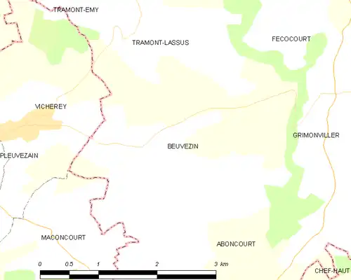 Detailkaart van de gemeente
