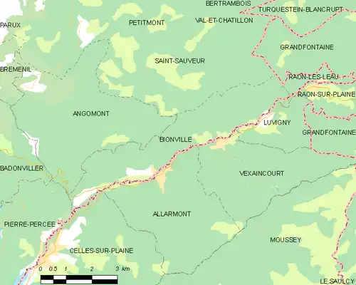 Detailkaart van de gemeente