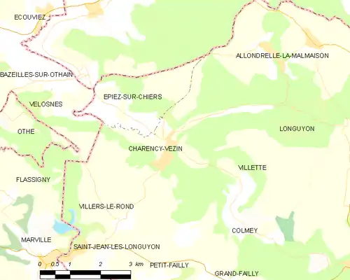 Detailkaart van de gemeente