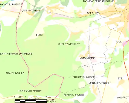 Detailkaart van de gemeente