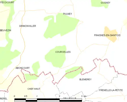 Detailkaart van de gemeente